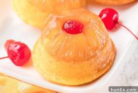 Golden Pineapple Flip Cupcakes