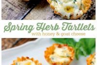 Springtime Herb Tartlets with Honey-Kissed Goat Cheese