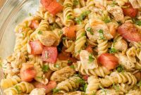 Zesty Bruschetta Chicken Pasta Salad