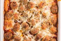 Ultimate Cheesy Meatball Bake
