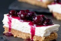 Zesty Lemon Blueberry Cheesecake Bars