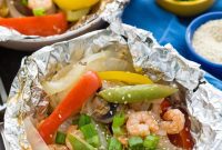 Susamlı Izgara Karides ve Sebzeler