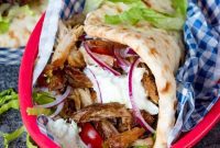 Pork Gyros: Sweet Heat Meets Cool Tang