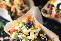 Black Bean and Rice Taco Flatbreads