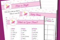 8 Adorable Free Printable Games for a Baby Girl Shower