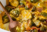 Cheesy Keto Brussels Sprouts Gratin