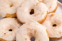 Festive Eggnog Doughnuts