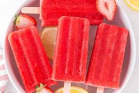 Sparkling Strawberry Lemonade Ice Pops