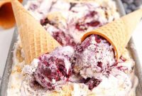 Blueberry Pie A La Mode Ice Cream