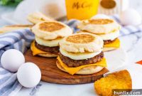 Homemade McDonald’s Sausage Egg McMuffins