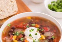 Hearty Black Bean & Garden Veggie Soup