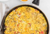 Savory Sausage and Roasted Red Pepper Frittata
