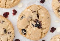 Sweet and Tart White Chocolate Cranberry Cookies