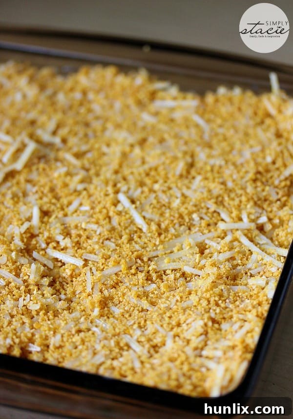 Assembled chicken and rice casserole ready for baking