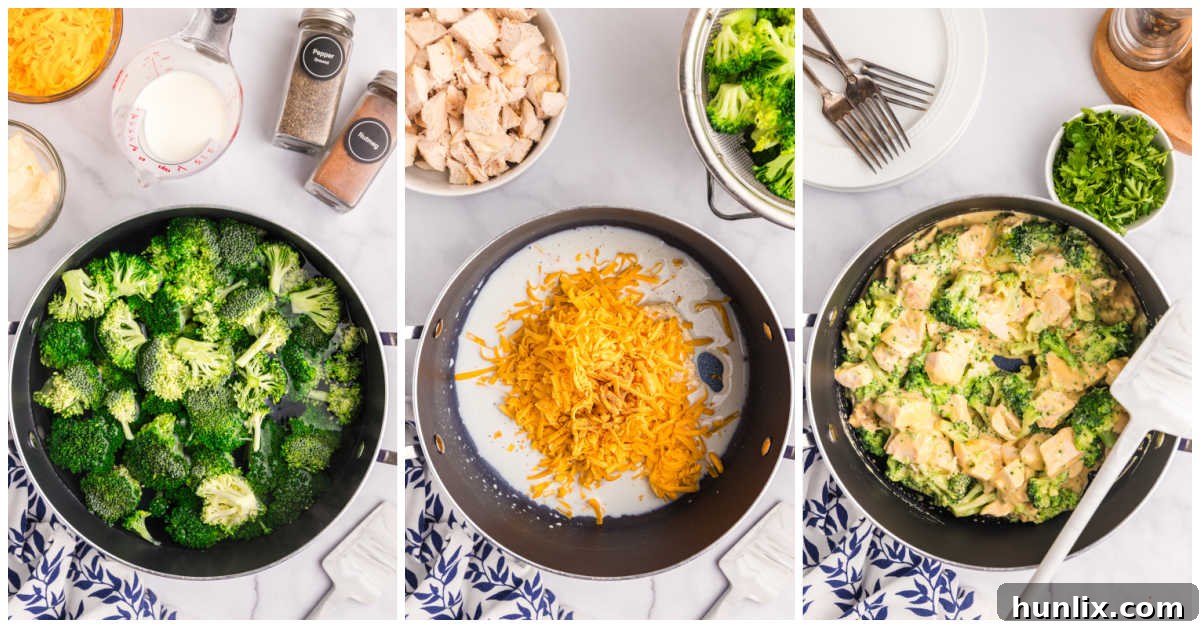 Ultimate Cheesy Chicken Broccoli Bake 4 Steps to make cheesy chicken and broccoli.
