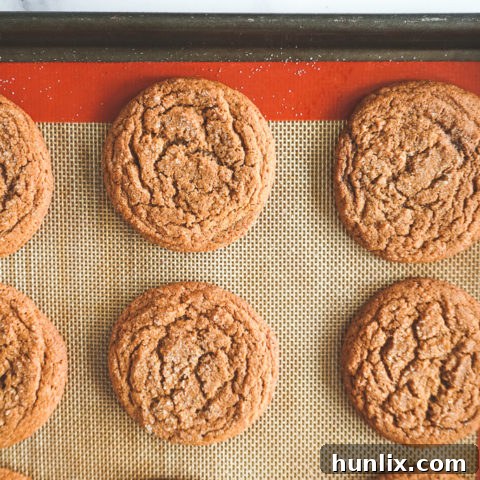 Perfectly crunchy and chewy ginger snaps, spiced and ideal for a cookie exchange.