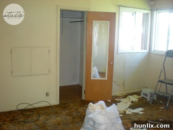 Master Bedroom Reimagined 3 Unrenovated master bedroom interior before updates