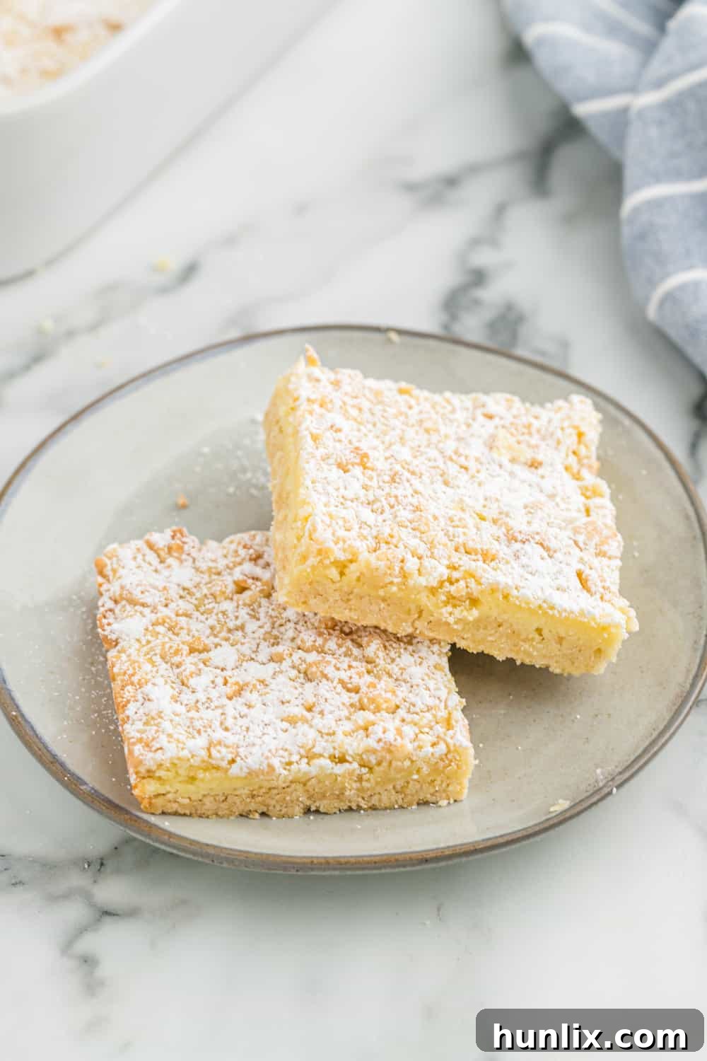 Two bars on a plate.