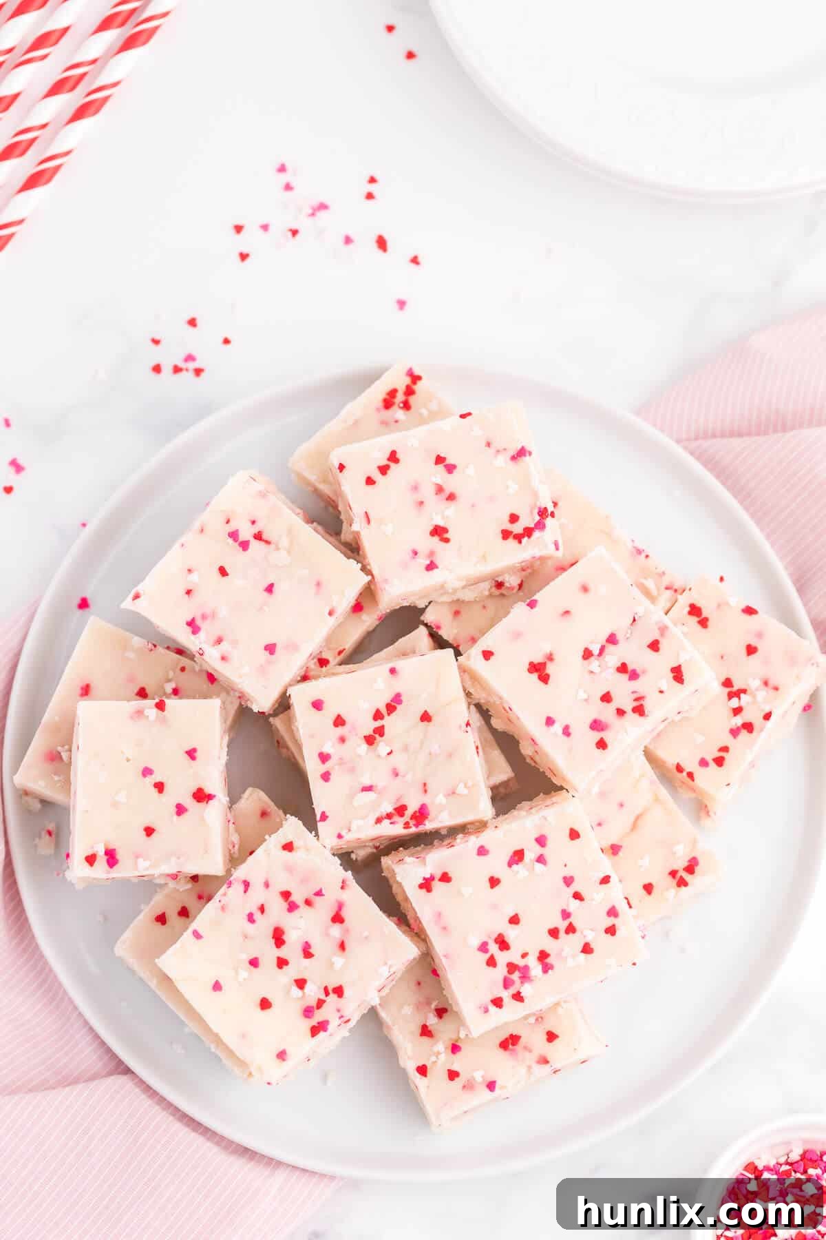 Valentine's Day Fudge - This vanilla 