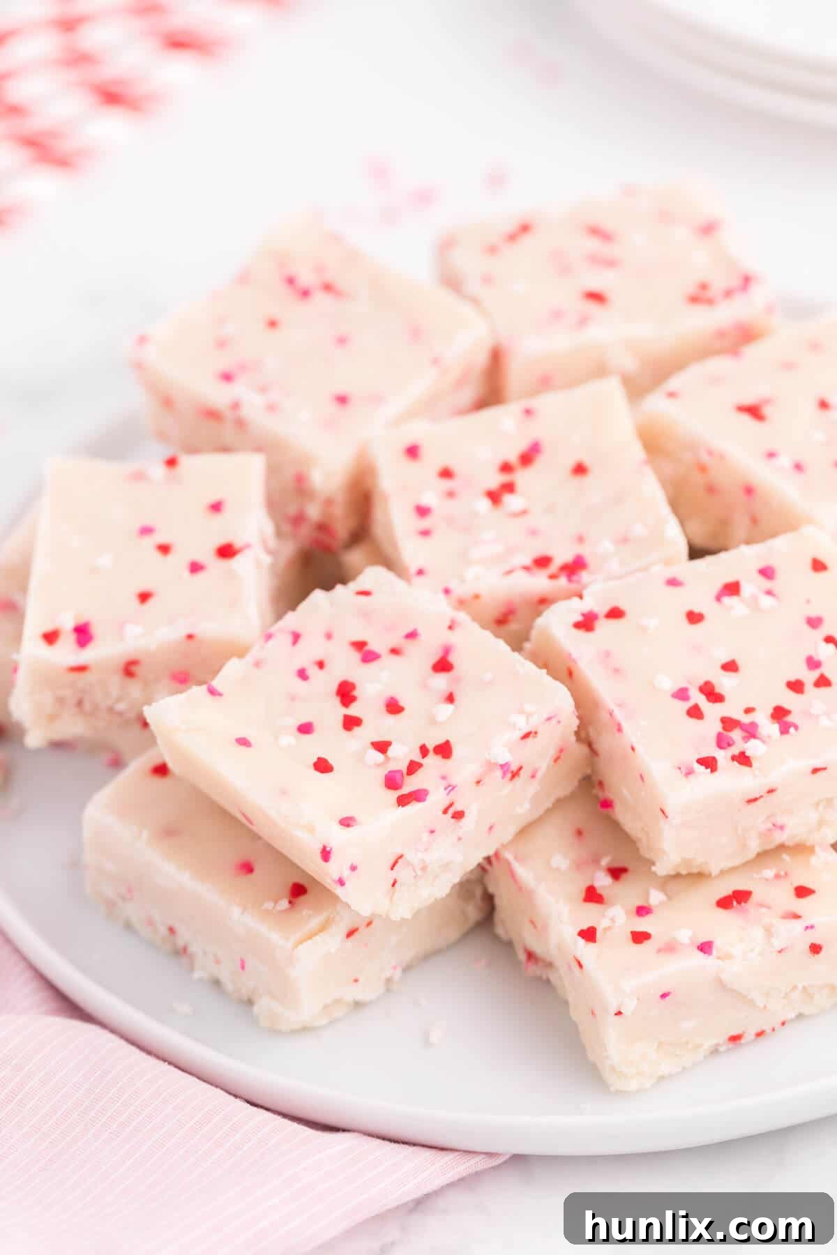 Valentine's Day Fudge - This vanilla 