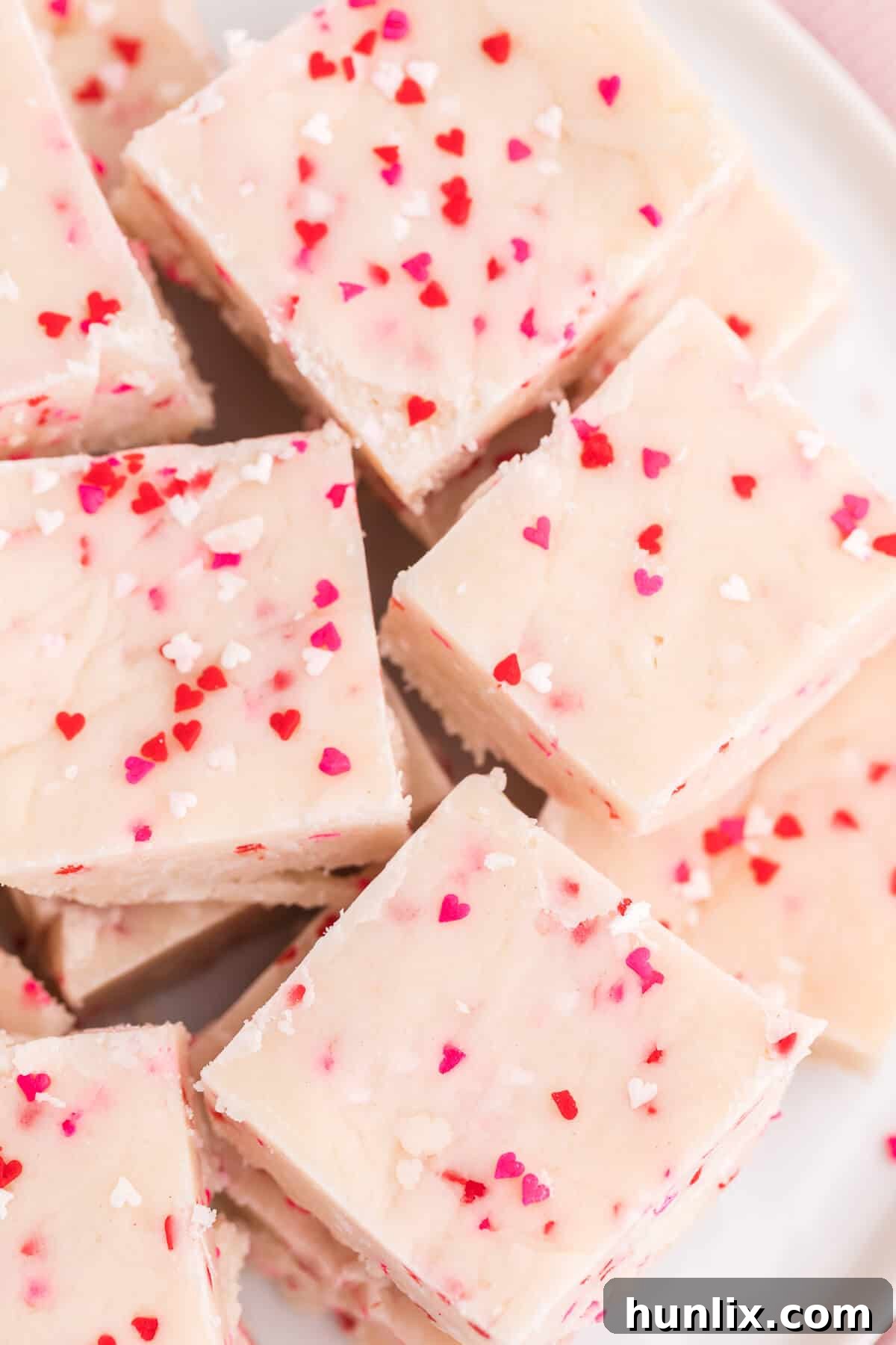 Valentine's Day Fudge - This vanilla 