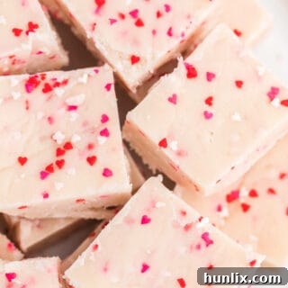 Valentine's Day Fudge - This vanilla 