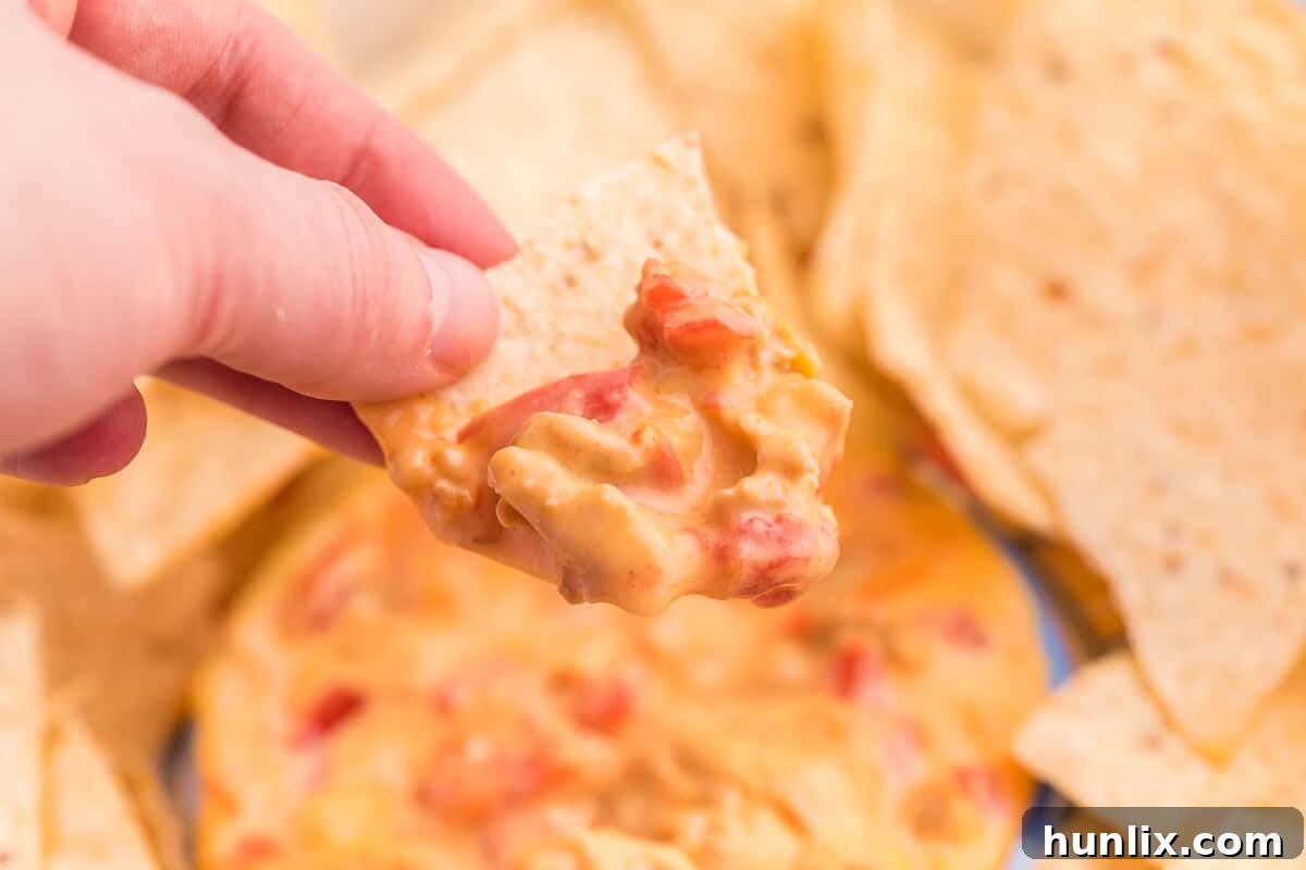 Ultimate Chicken Queso 5 Freshly made Chicken Queso Dip in a serving bowl, garnished with green onions.