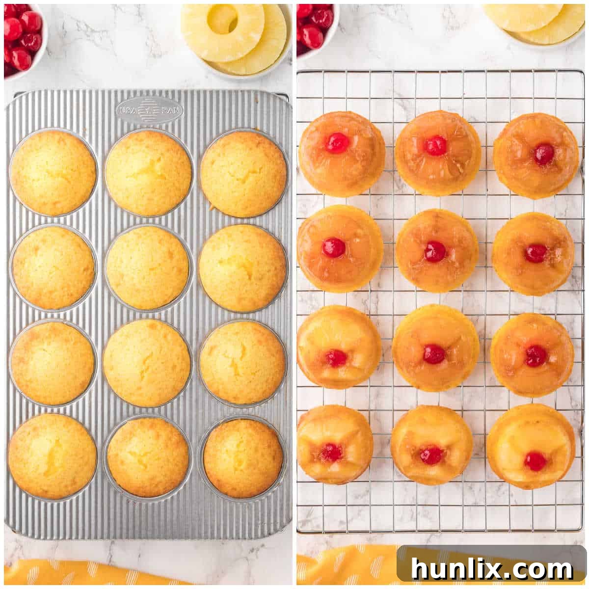 Collage of baking the recipe.