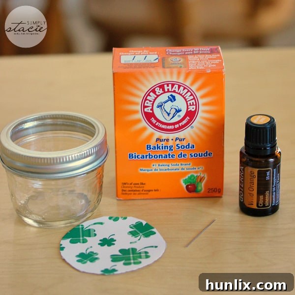 Baking Soda Essential Oil Freshener - DIY odor eliminator for a fresh home.