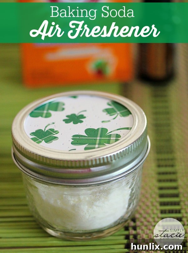 DIY Jar Air Freshener - Natural odor control with baking soda and essential oils.