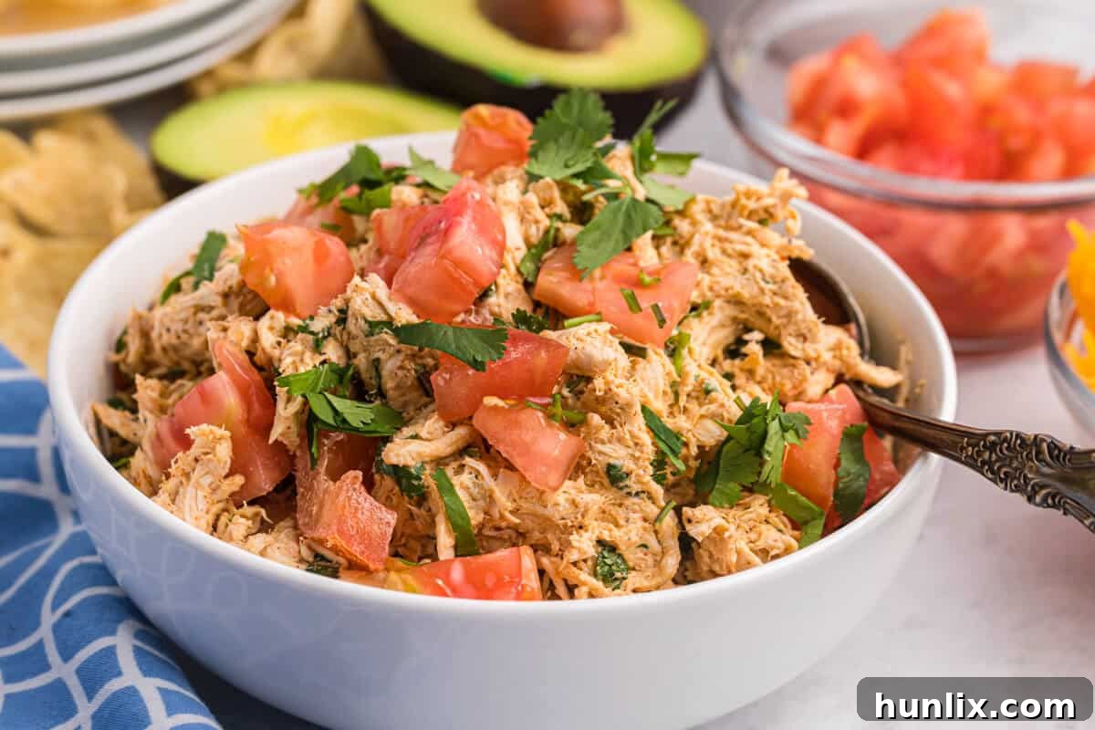 Fiesta Chicken Salad 9 A large bowl of Taco Chicken Salad, perfect for sharing.