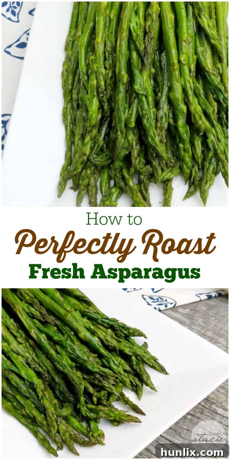 Oven Roasted Asparagus - The best way to make asparagus in the oven every time! Get the crispiest roasted asparagus for the perfect side dish.