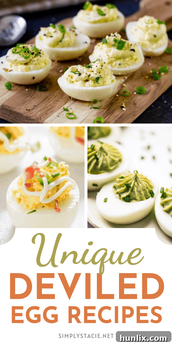 Unique Deviled Egg Recipes - Not your ordinary run-of-the-mill kind of deviled eggs. They are so much more!