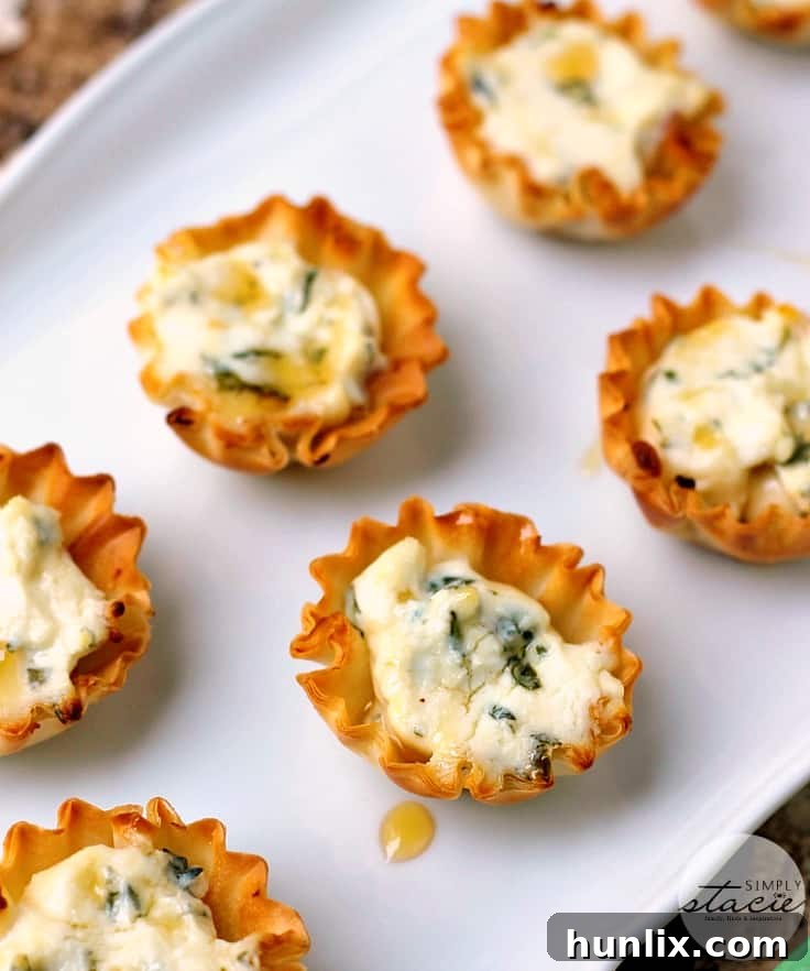Springtime Herb Tartlets with Honey-Kissed Goat Cheese 2 Delicious Spring Herb Tartlets with Honey and Goat Cheese - A perfect appetizer featuring creamy goat cheese, sweet honey, and fresh herbs in a crispy tartlet shell.