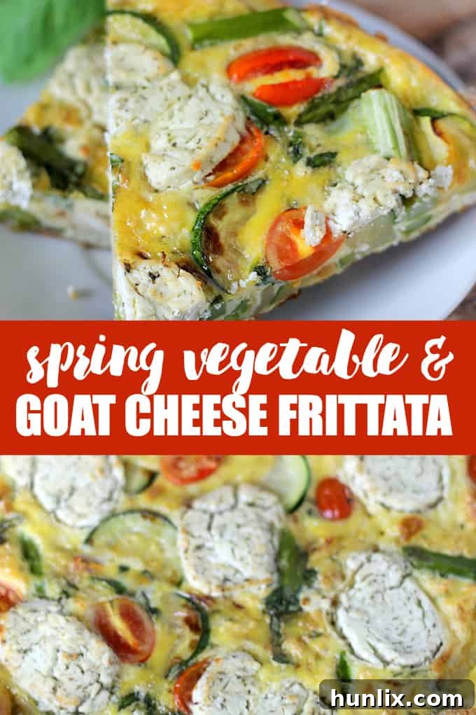 Spring Garden Frittata with Goat Cheese 6 Close-up of a perfectly cooked Spring Vegetable & Goat Cheese Frittata, ready to serve