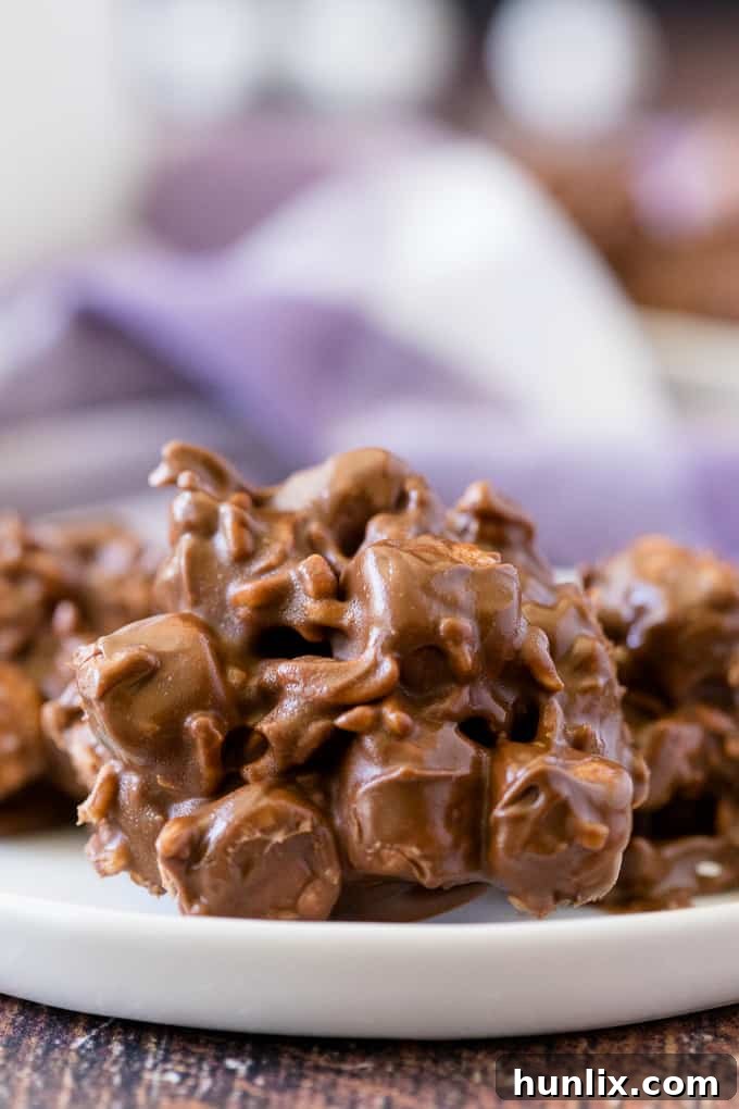 Rocky Road Bites - No-bake dessert alert! These sweet kitchen sink treats are covered in peanut butter PLUS chocolate and filled with gooey marshmallows and a crunchy surprise.