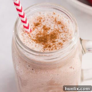 The Apple Spice Smoothie on a white surface.