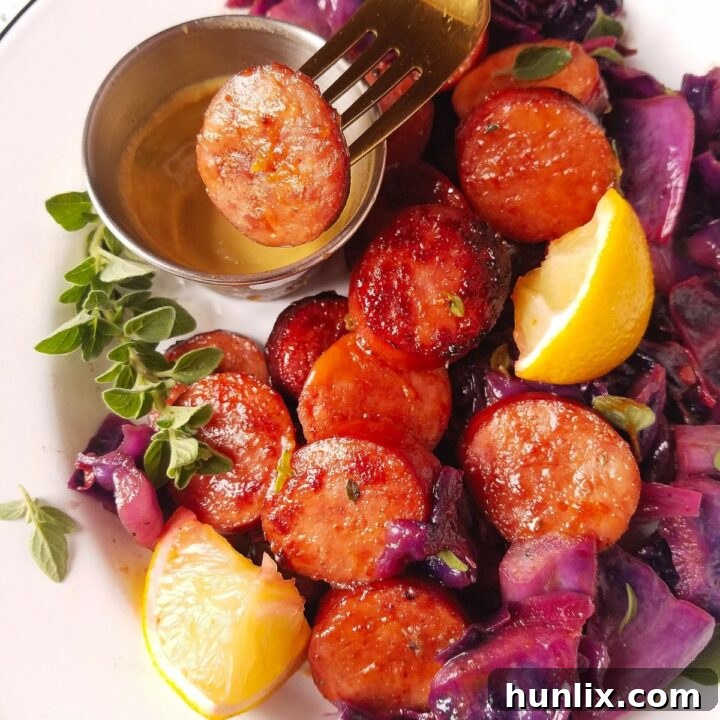 Keto Cabbage and Sausage Skillet meal