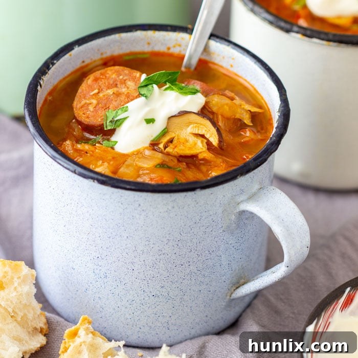 Hearty Sauerkraut Soup with Chorizo