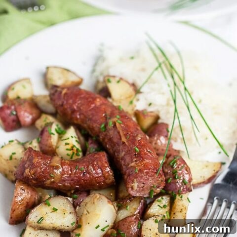 Sheet Pan Sausage and Potatoes for Oktoberfest