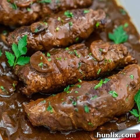 Traditional Beef Rouladen with gravy