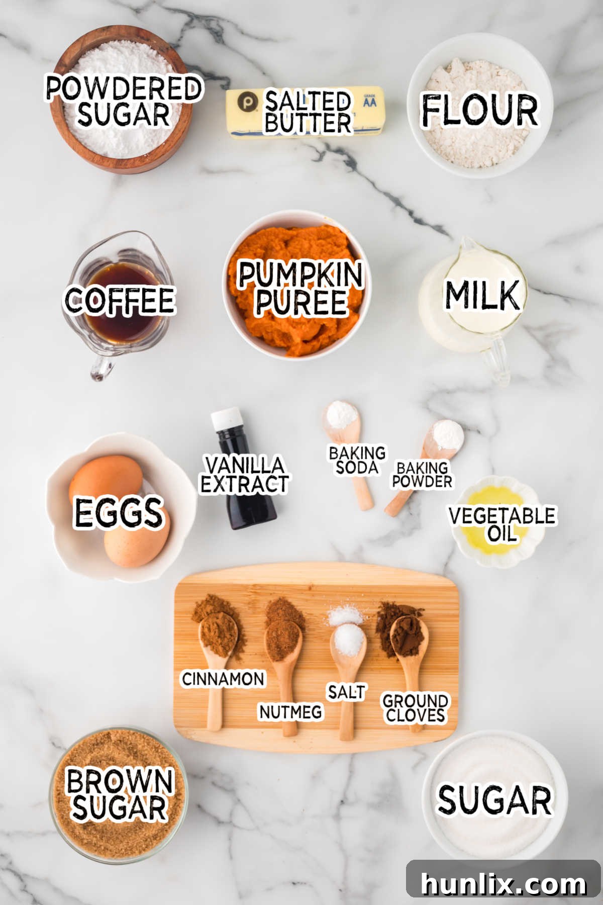 Ingredients on a white counter.