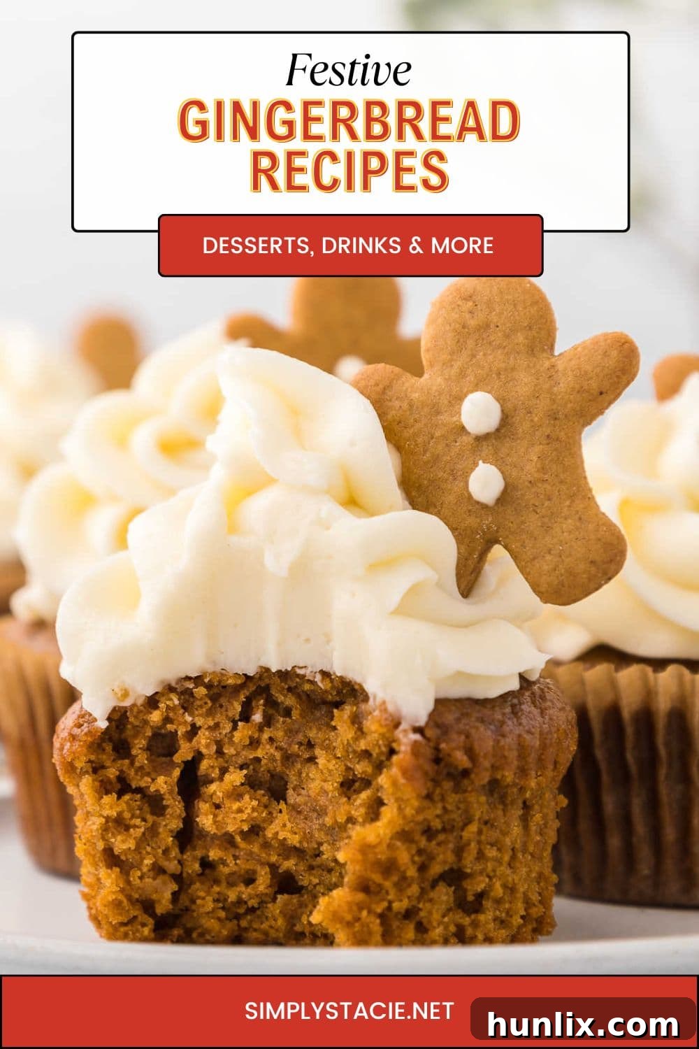 A collection of delicious gingerbread desserts, drinks, and festive treats perfect for holiday gatherings and cozy winter days. Includes gingerbread cookies, cupcakes, lattes, and more.