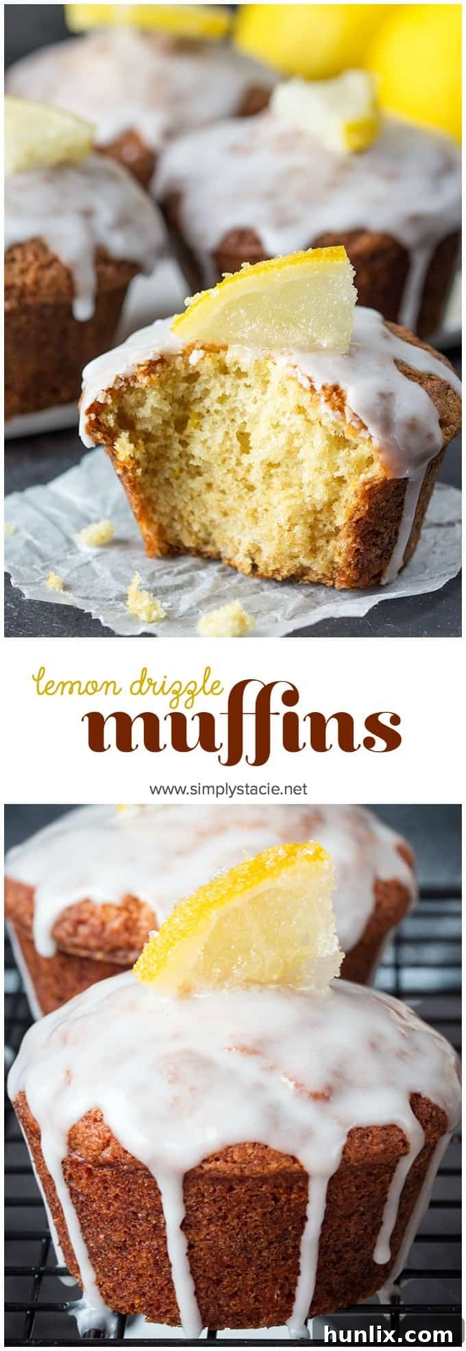 A stunning collage of various Lemon Drizzle Muffin preparations and servings.