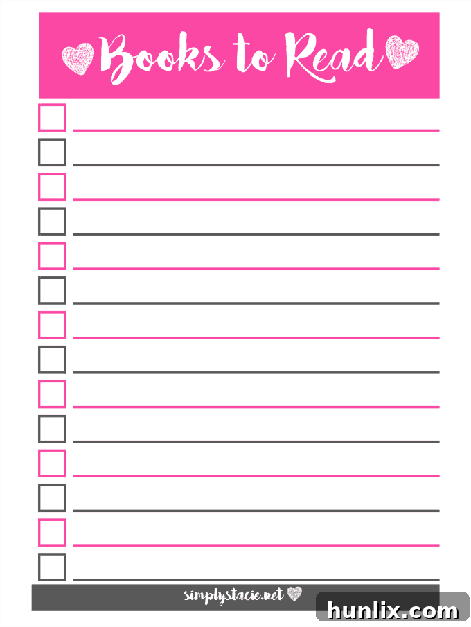 Free Books to Read Printable: Organize Your Next Literary Adventures