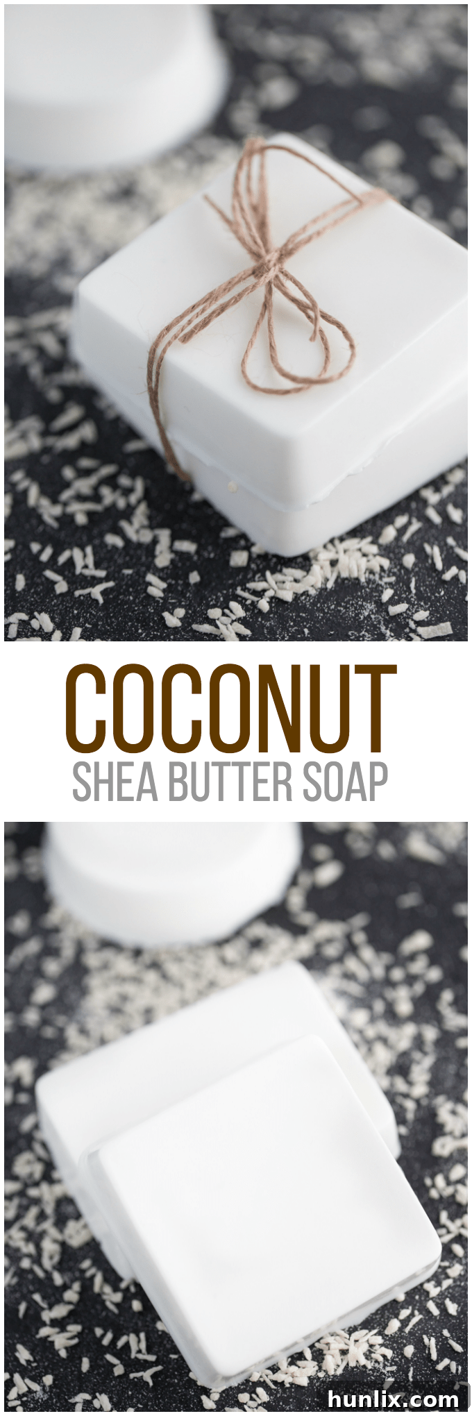 Tropical Coconut Shea Bar 12 Coconut Shea Butter Soap - Making your own soap couldn't be any easier! This Coconut Shea Butter Soap smells heavenly and feels luxurious on your skin.