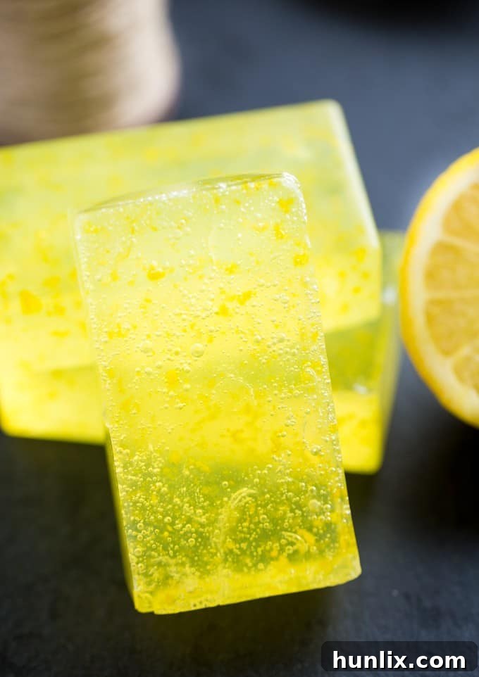 Homemade Lemon Zest Soap - A simple three-ingredient DIY recipe for fresh, clean-smelling soap that nourishes your skin.