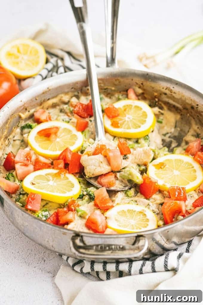 Zesty Lemon Herb Chicken Fettuccine 2 Creamy Lemon & Herb Chicken Fettuccine with fresh ingredients