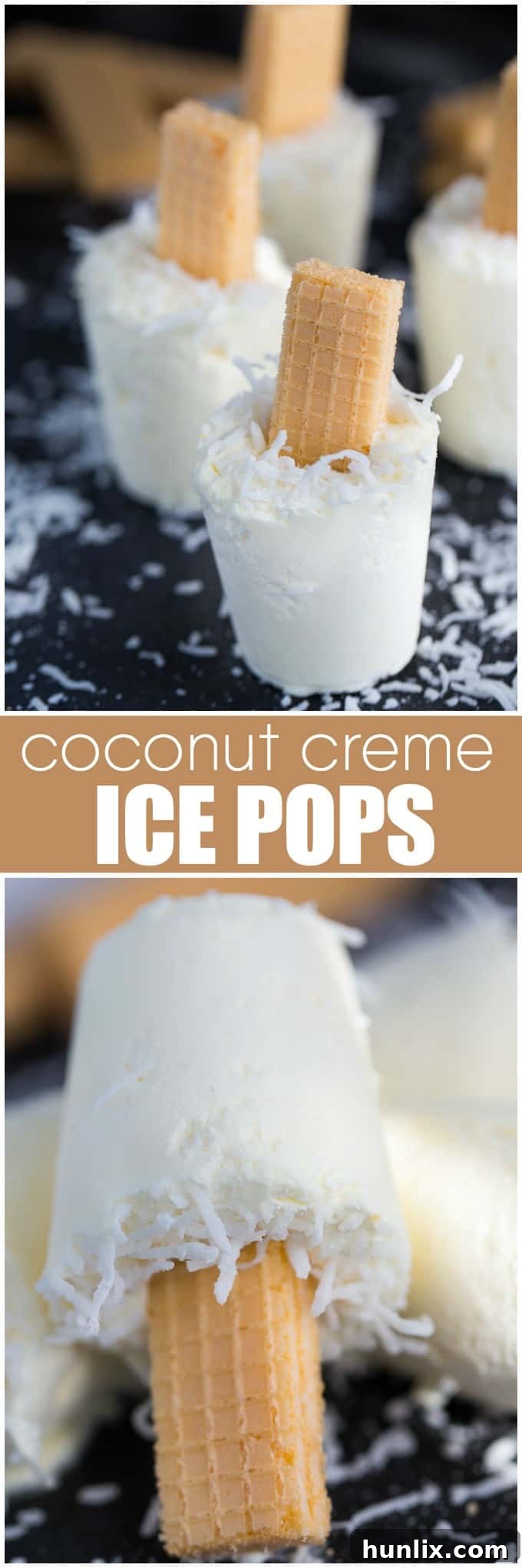 Another creative display of Coconut Creme Ice Pops