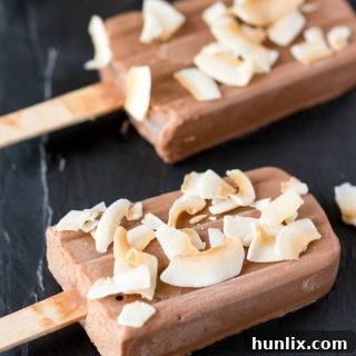 Toasted Coconut Fudgsicles